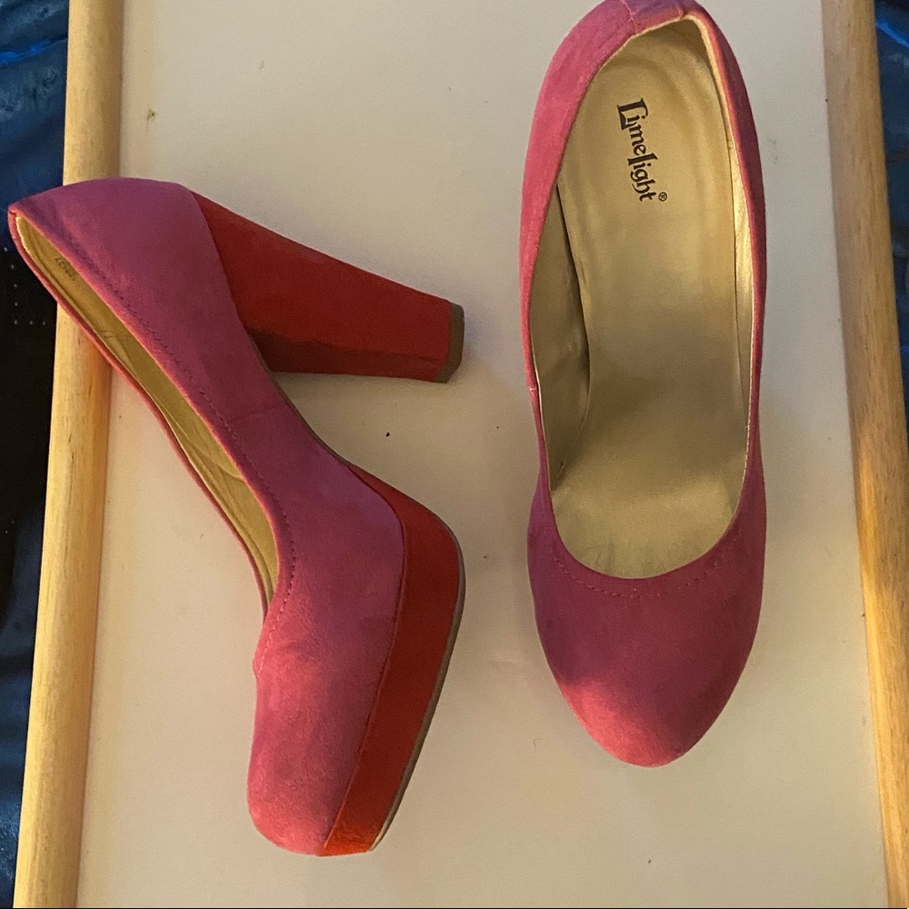 Hot Pink Block Heel